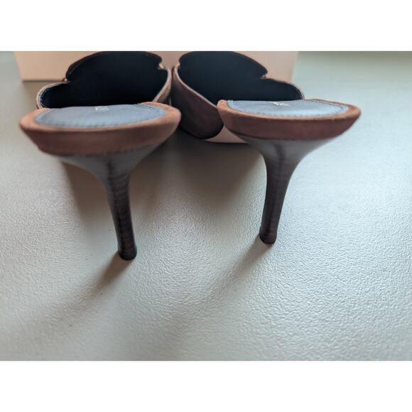 NIB Veronica Beard Leslie Suede Mule Size US 9M Cedar 2.75" Heel - Picture 8 of 12